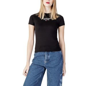 Tommy Hilfiger Jeans Womens Black Printed T-Shirt